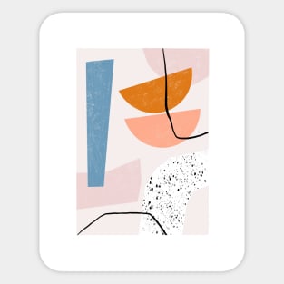 January Abstract Sticker